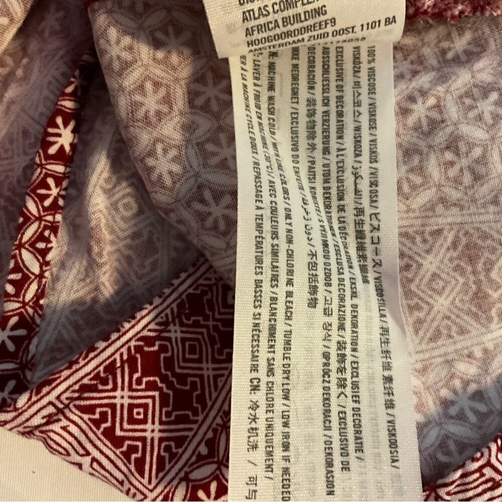 Abercrombie & Fitch Swing Top with Split Back Crop Top M Boho Festival Prints - Picture 8 of 9